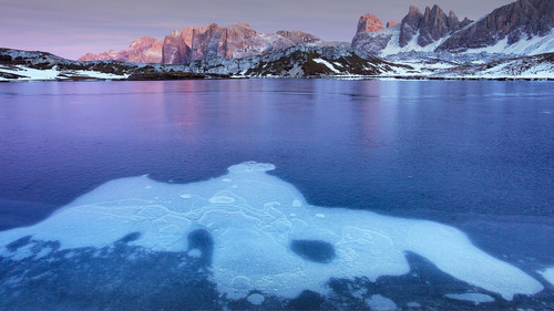 The Ice Ghost of the Lake, Laghi dei Piani, Dolomites, Italy 1080p.jpg