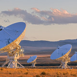 Very Large Array satellite dishes at sunset, Plains of San Agustin, New Mexico, USA 1080p