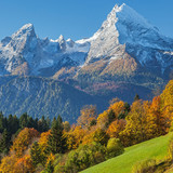 View from Maria Gern towards Watzmann Mountain, Berchtesgaden, Bavaria, Germany 1080p