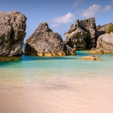 Deserted Port Royal Cove south sand beach (Baby Beach), South Shore, Bermuda 1080p