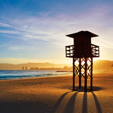 Cullera Playa los Olivos beach sunset in Mediterranean Valencia at Spain 1080p