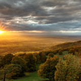 Dramatic sunset in late summer, Hohenzollern Castle, Baden Württemberg, German 1080p