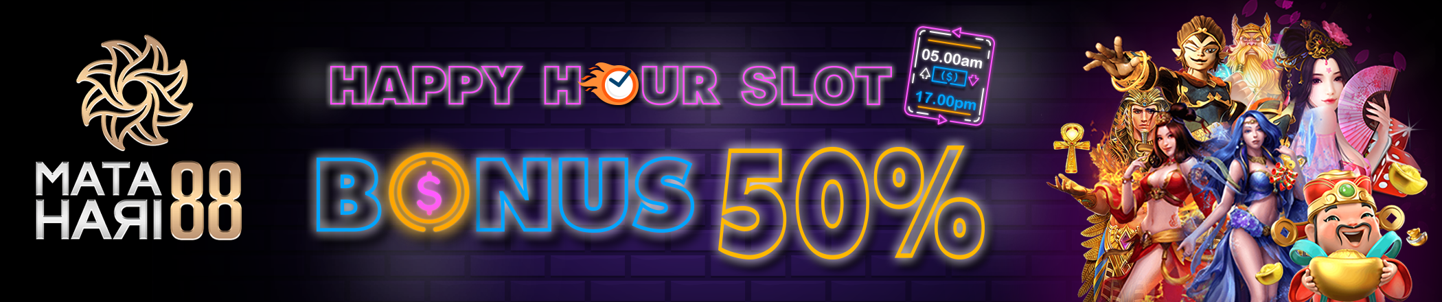 HAPPY HOUR BONUS 50%