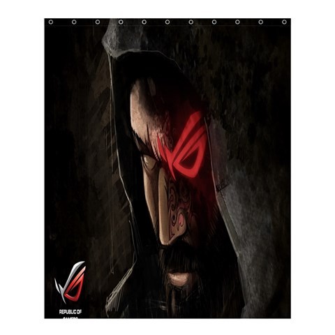 Shower0155 Bath Shower Curtain Asus ROG Logo Republic Of Gamers For Game Popular Mask Design Anime.jpg