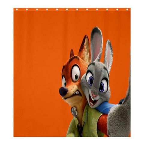 Shower0142 Bath Shower Curtain Zootopia Nick & Judy For Game Fantasy The Animation Rabbits Movie.jpg