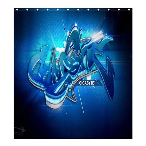 Shower0156 Bath Shower Curtain Ati Intel AMD Windows Gigabyte Corsair Blue Logo Computer Game Razer.jpg