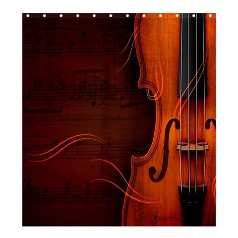 Shower0138 Bath Shower Curtain Violin Wood Guitars For Music Editions With Beautiful Musical Scale.jpg