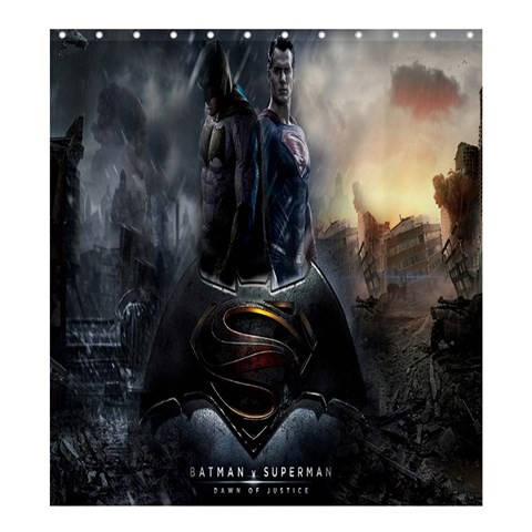 Shower0163 Bath Shower Curtain Batman VS Superman Movie Superheroes Animation Fantasy For Gaming.jpg