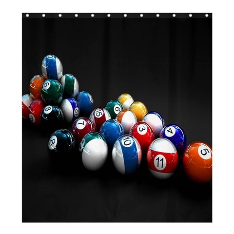 Shower0179 Bath Shower Curtain Billyard Ball Pinball Game For Animation Fantasy New Sports Editions.jpg