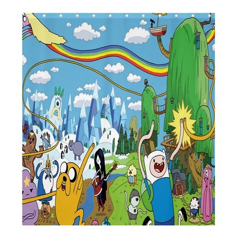 Shower0144 Bath Shower Curtain Adventure Time Cute Funny Animation Cartoon Movie For Gaming Fantasy.jpg
