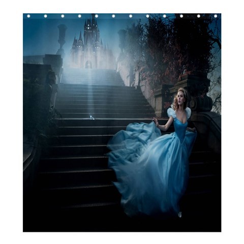 Shower0177 Bath Shower Curtain Beautiful Princess Cinderella Fairy Tale Animation.jpg