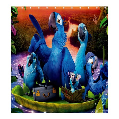 Shower0180 Bath Shower Curtain Birds Cartoon Animation Movie Rio Fantasy.jpg