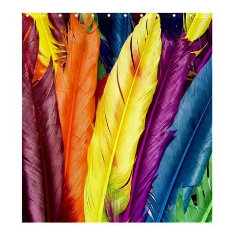 Shower0223 Bath Shower Curtain Feathers Beautiful Abstract Rainbow Design Animation.jpg