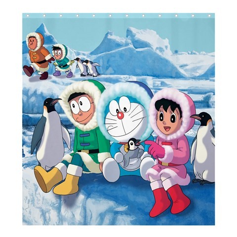 Shower0216 Bath Shower Curtain Doraemon Nobita And Friends Cute Funny Japanese Cartoon Animation.jpg