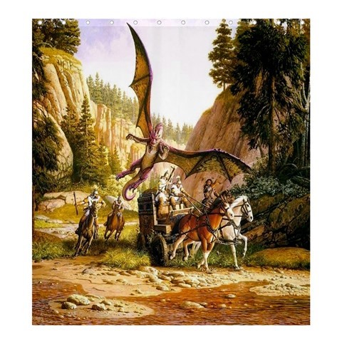Shower0217 Bath Shower Curtain Dragon Art Animation Beautiful Nature Paint Animation.jpg