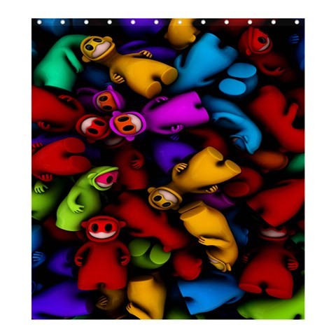 Shower0208 Bath Shower Curtain Cute Doll In Abstract Design Animation Fantasy.jpg