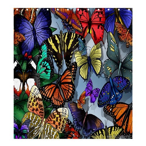 Shower0191 Bath Shower Curtain Butterfly Rainbow Nature Animal Butterflies Design Fantasy Animation.jpg