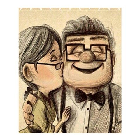 Shower0193 Bath Shower Curtain Cartoon Carl And Ellie Drama Movie Romantic Fantasy For Game Anime.jpg