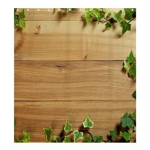 Shower0420 Bath Shower Curtain Wood Beautiful Brown Wood With Green Leaf Nature Animation Fantasy.jpg