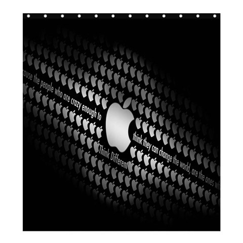 Shower0007 Bath Shower Curtain Apple Logo In Elegant Black Animation Fantasy Game.jpg