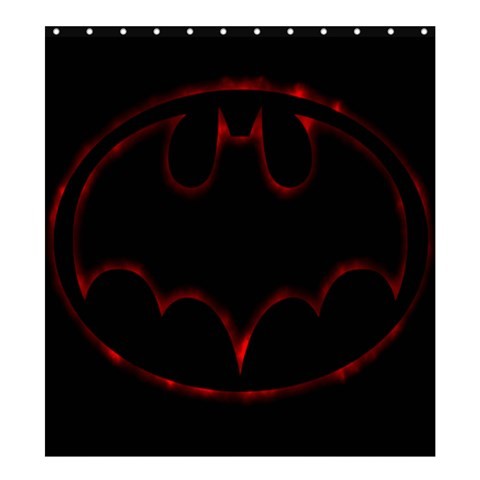 Shower0014 Bath Shower Curtain Batman Logo In Line Fire Design Superheroes Movie Dark Anime Fantasy.jpg