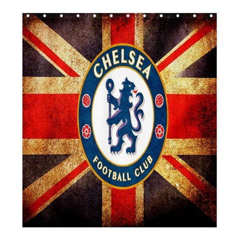 Shower0029 Bath Shower Curtain Chelsea FC Logo Flag Design Animation Elegant English Football Club.jpg