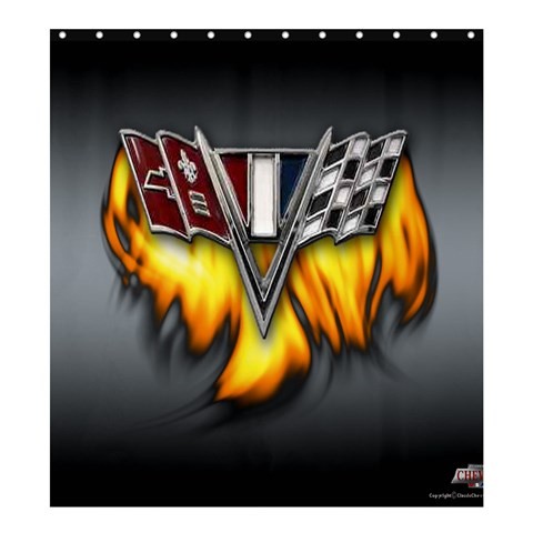 Shower0030 Bath Shower Curtain Chevrolet Flag Corvette Logo Sports Car With Fire Luxury Animation.jpg