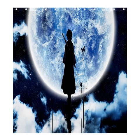 Shower0027 Bath Shower Curtain Bleach Japanese Anime Manga Series In Beautiful Nature Dark Moon.jpg