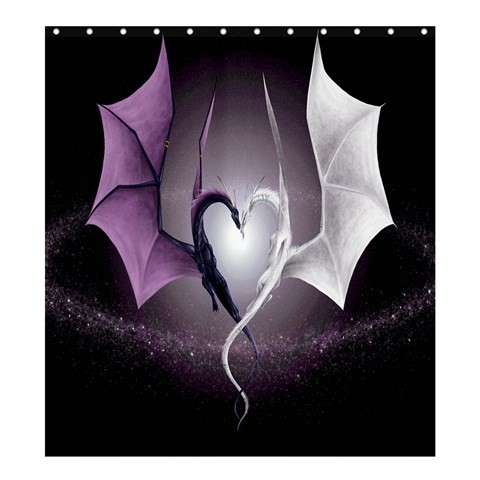 Shower0042 Bath Shower Curtain Dragon Love Purple Dragons Beautiful Couple Design Animation Fantasy.jpg