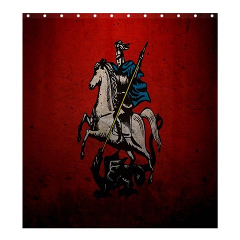 Shower0041 Bath Shower Curtain Dragon Knight With Wild Horse Elegant Animation Fantasy.jpg