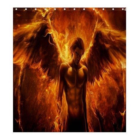 Shower0049 Bath Shower Curtain Fire Angel Handsome Angel In Power Nature Animation Design Fantasy.jpg