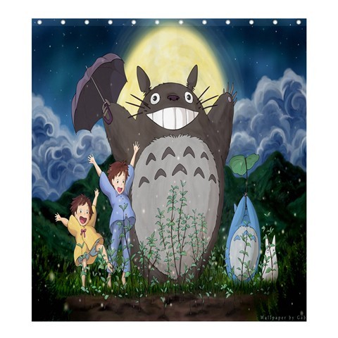 Shower0085 Bath Shower Curtain My Neighbor Totoro Friendships Cartoon Anime Movie In Happy Party.jpg