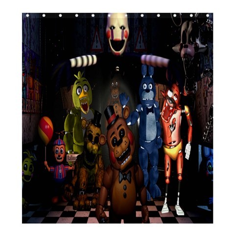 Shower0229 Bath Shower Curtain Five Nights At Freddy's Horror Scary Doll Video Game Fantasy Anime.jpg