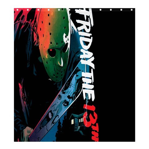 Shower0237 Bath Shower Curtain Friday The 13th Logo American Horror Animation Fantasy.jpg