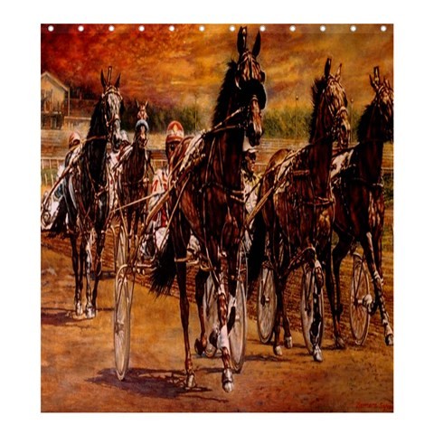 Shower0251 Bath Shower Curtain Horse Racing Horses Nature Paint Animal Beautiful Abstract Design.jpg