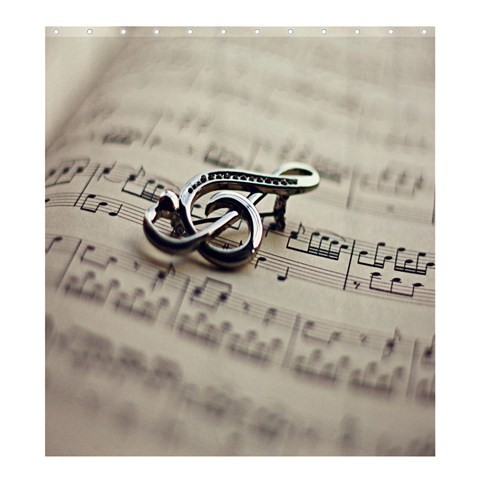 Shower0274 Bath Shower Curtain Musical Scale Beautiful Nature Sketch A Song In Metal Design Fantasy.jpg