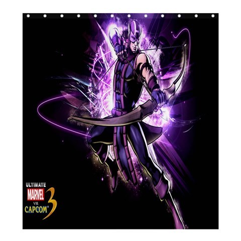 Shower0248 Bath Shower Curtain Hawkeye Marvel Animation Character With Bow And Arrow In Superheroes.jpg