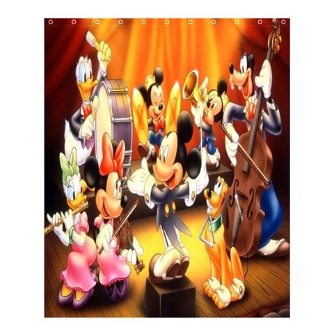 Shower0268 Bath Shower Curtain Mickey Mouse And Donald Duck On Party Cute Cartoon Movie For Anime.jpg