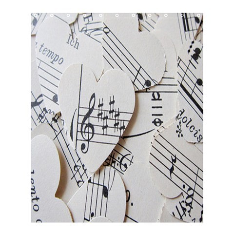 Shower0275 Bath Shower Curtain Musical Scale Love Beautiful White Design Music Editions For Anime.jpg