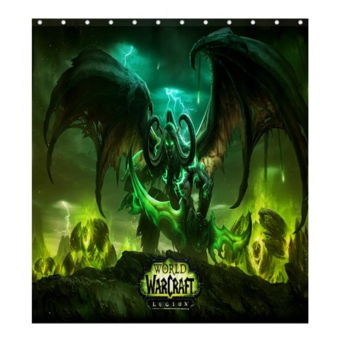 Shower0265 Bath Shower Curtain Legion World of Warcraft Battle Fantasy Video Game Animation Movie.jpg