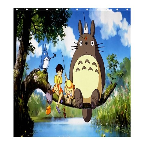 Shower0276 Bath Shower Curtain My Neighbor Totoro Cartoon Anime Friendships Romantic Movie For Game.jpg