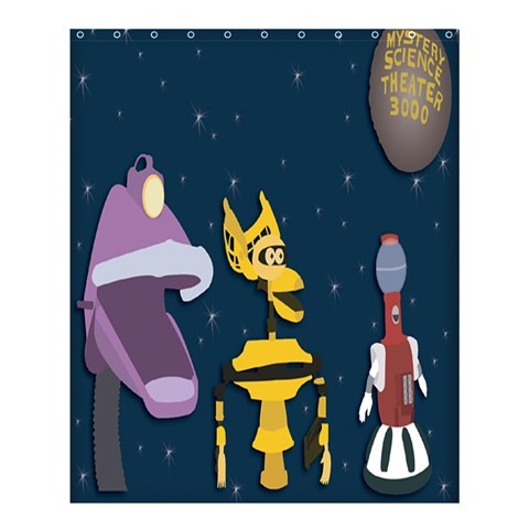 Shower0277 Bath Shower Curtain Mystery Science Theater 3000 MST3K Cute American Television Comedy.jpg