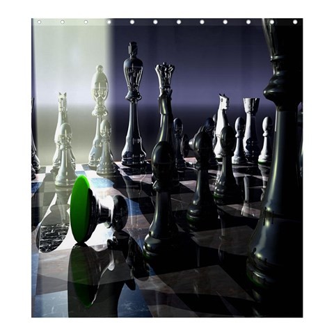 Shower0281 Bath Shower Curtain Nature Chess In Elegant Black White Design Animation.jpg