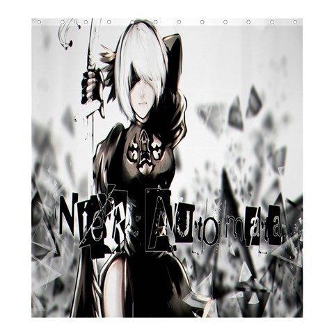 Shower0286 Bath Shower Curtain NieR Automata Battle Sword Video Game In Dark Design Anime Fantasy.jpg
