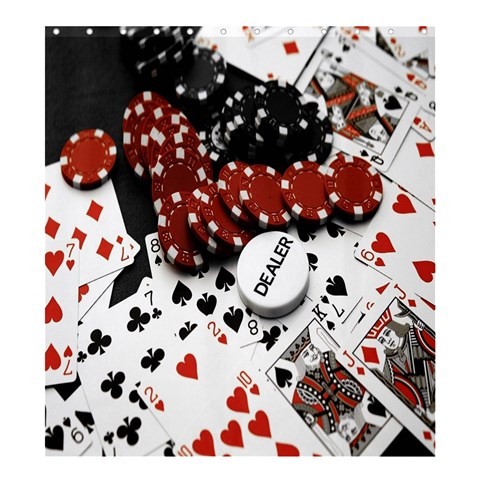 Shower0313 Bath Shower Curtain Poker Beautiful Poker And Cards Animation Fantasy.jpg