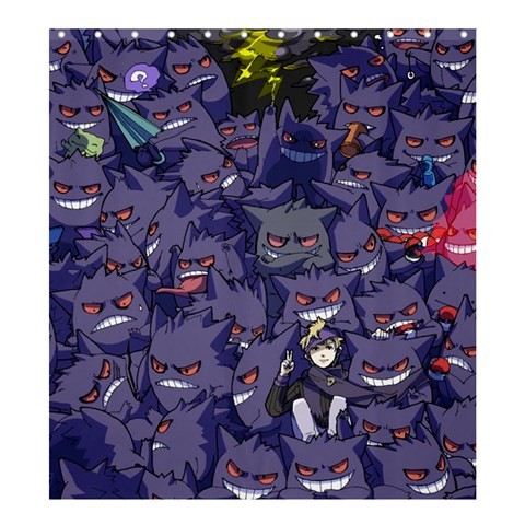 Shower0309 Bath Shower Curtain Pokemon Gengar Cute Funny Japanese Animation Movie Pikachu Fantasy.jpg