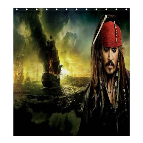 Shower0305 Bath Shower Curtain Pirates Of The Caribbean Jack Sparrow American Fantasy Horror Movie.jpg