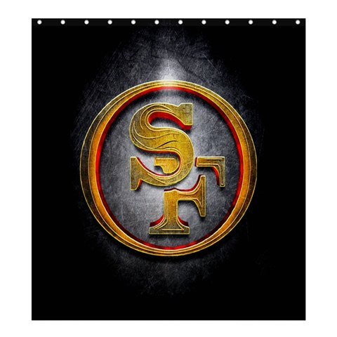 Shower0102 Bath Shower Curtain San Francisco 49ers Logo Popular American Football Team Dark Design.jpg