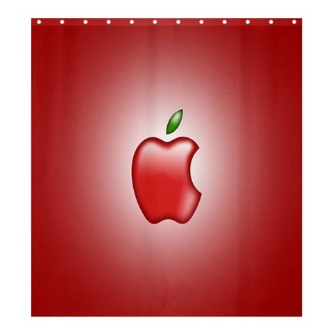 Shower0103 Bath Shower Curtain Apple Logo In Elegant Red Apple Animation Fantasy.jpg