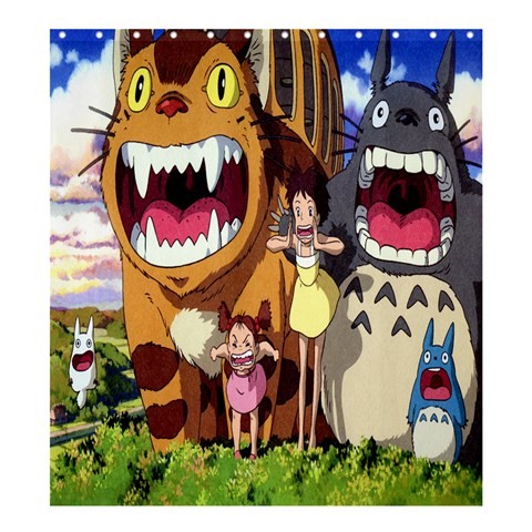 Shower0086 Bath Shower Curtain My Neighbor Totoro Friendships Cartoon Anime Romantic Movie For Game.jpg